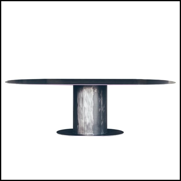 Table à manger ovale en acier 147-Oval Rock
