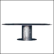 Table à manger ovale en acier 147-Oval Rock