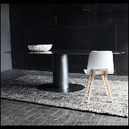 Table à manger ovale en acier 147-Oval Rock