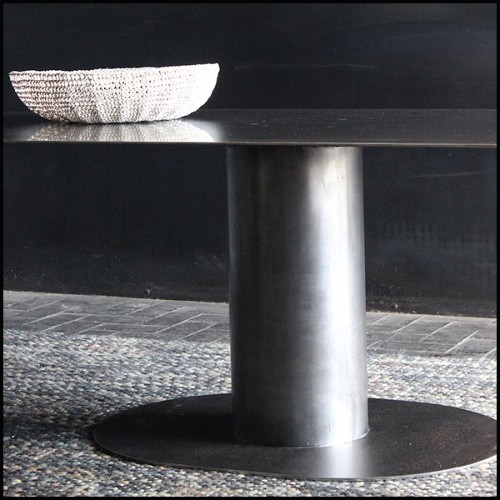 Table à manger ovale en acier 147-Oval Rock