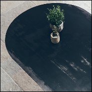 Table à manger ovale en acier 147-Oval Rock