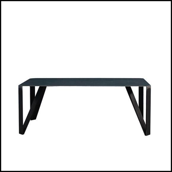 Table à manger en acier naturel 147-Raw Angles