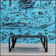 Table à manger en acier naturel 147-Raw Angles