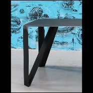 Table à manger en acier naturel 147-Raw Angles