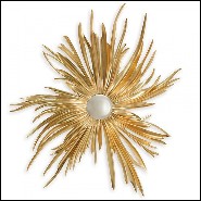 Miroir en acajou finition Or 119-Burning Star