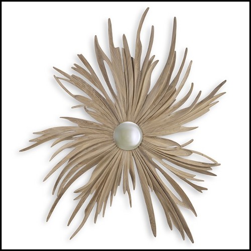 Miroir en acajou finition Or 119-Burning Star