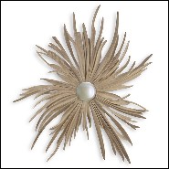 Miroir en acajou finition Or 119-Burning Star