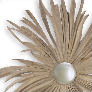 Miroir en acajou finition Or 119-Burning Star