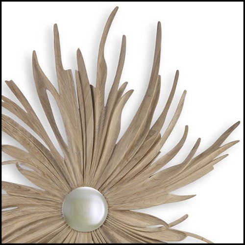 Miroir en acajou finition Or 119-Burning Star