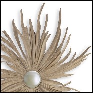 Miroir en acajou finition Or 119-Burning Star