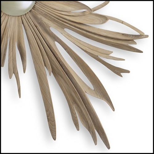 Miroir en acajou finition Or 119-Burning Star