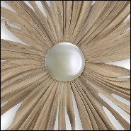 Miroir en acajou finition Or 119-Burning Star