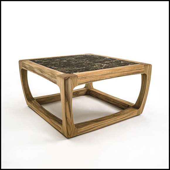 Coffee table in teak with marble top 154-Trooper.