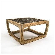 Coffee table in teak with marble top 154-Trooper.
