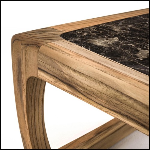Coffee table in teak with marble top 154-Trooper.