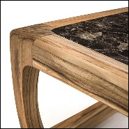 Coffee table in teak with marble top 154-Trooper.