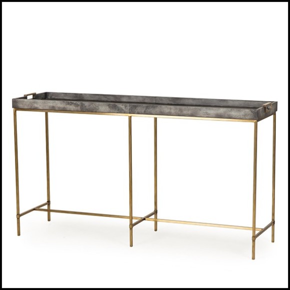 Console,  base en inox  et plateau en MDF peint gris anthracite173-Charcoal Grey