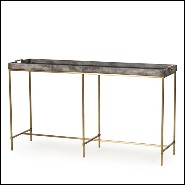 Console,  base en inox  et plateau en MDF peint gris anthracite173-Charcoal Grey