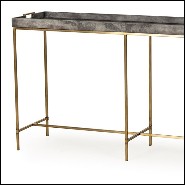 Console,  base en inox  et plateau en MDF peint gris anthracite173-Charcoal Grey