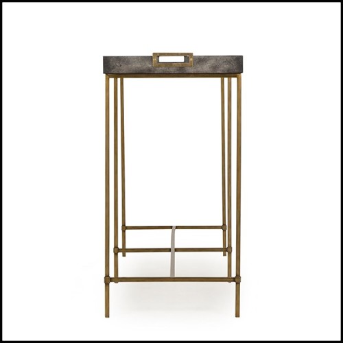 Console,  base en inox  et plateau en MDF peint gris anthracite173-Charcoal Grey