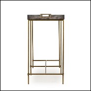 Console,  base en inox  et plateau en MDF peint gris anthracite173-Charcoal Grey