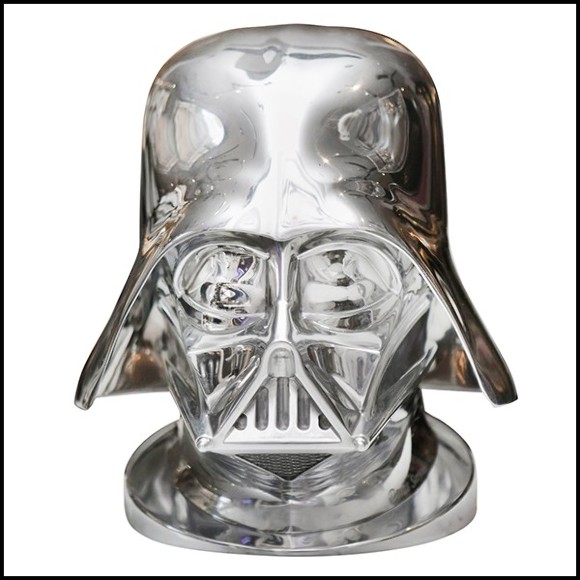 Sculpture d'un casque de Dark Vador en aluminium poli  PC-Dark Vador Hemet