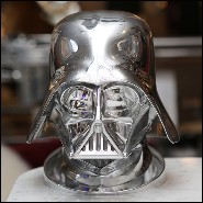 Sculpture d'un casque de Dark Vador en aluminium poli  PC-Dark Vador Hemet