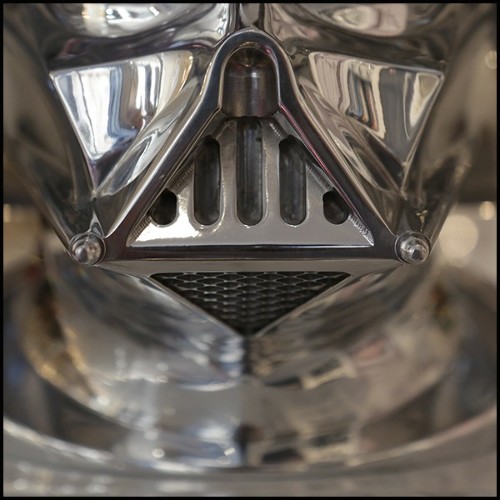 Sculpture d'un casque de Dark Vador en aluminium poli  PC-Dark Vador Hemet