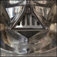 Sculpture d'un casque de Dark Vador en aluminium poli  PC-Dark Vador Hemet
