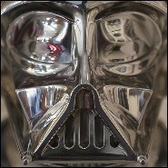 Sculpture d'un casque de Dark Vador en aluminium poli  PC-Dark Vador Hemet