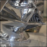 Sculpture d'un casque de Dark Vador en aluminium poli  PC-Dark Vador Hemet