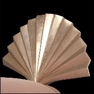 Fauteuil structure en acajou et tapissé en velours couleur vieux rose 119-Eventail