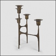 Bougeoir en laiton finition vieilli 119-Zigzag Chandeler