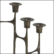 Bougeoir en laiton finition vieilli 119-Zigzag Chandeler