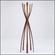 Porte manteaux en noyé  poli et verni brillant  porte manteaux-163 Walnut Arms