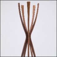 Porte manteaux en noyé  poli et verni brillant  porte manteaux-163 Walnut Arms