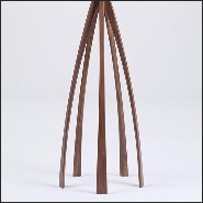 Porte manteaux en noyé  poli et verni brillant  porte manteaux-163 Walnut Arms