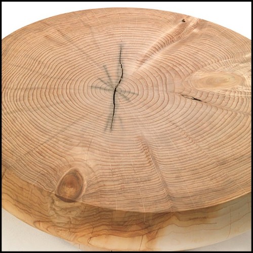 Coffee table round all hand-crafted in solid cedar 154-Solid Cedar Round