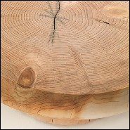 Table basse taillée dans un bloc de cèdre massif naturel 154-Solid Cedar Round
