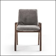 Chaise en noyer massif 154-Castello