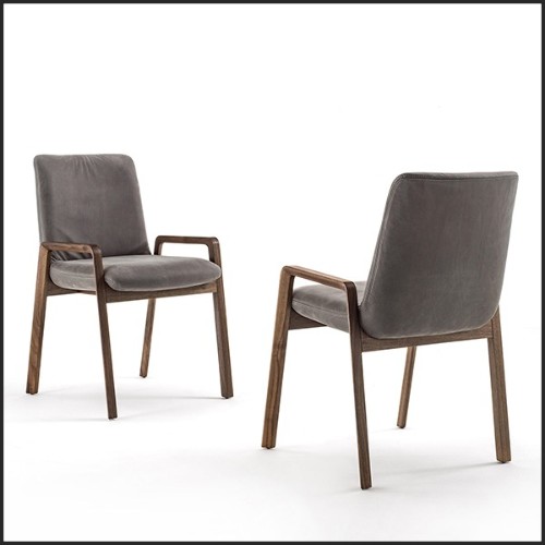 Chair in Solid Walnut Wood 154-Castello