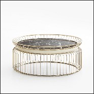 Coffee Table with Black Marble Top 150-Cigala