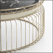 Table basse avec plateau en marbre noir 150-Cigala