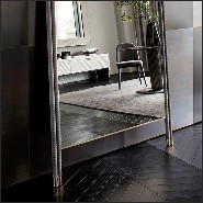 Miroir avec cadre en cuir véritable 150-Floor Smart