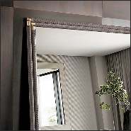 Miroir avec cadre en cuir véritable 150-Floor Smart