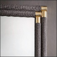 Miroir avec cadre en cuir véritable 150-Floor Smart