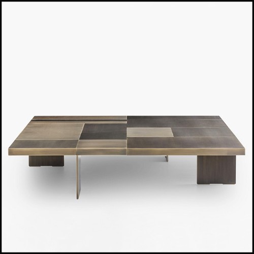 Table basse en bois massif finition bronze 150-Strada Bronze