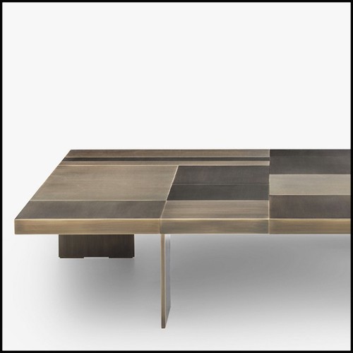Coffee Table in Solid Wood with Bronze finish 150-Strada Bronze