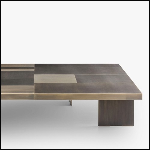 Table basse en bois massif finition bronze 150-Strada Bronze