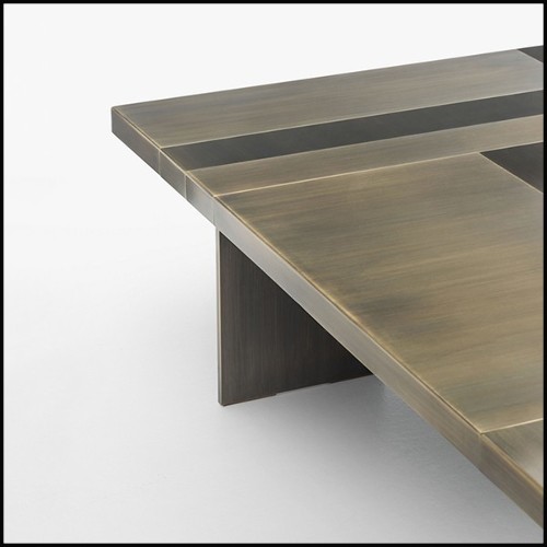 Coffee Table in Solid Wood with Bronze finish 150-Strada Bronze